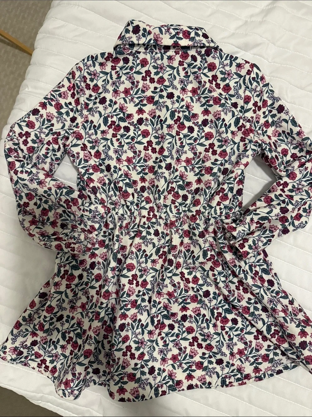 Draper James Girls Floral Button Front Shirt Dress 24M